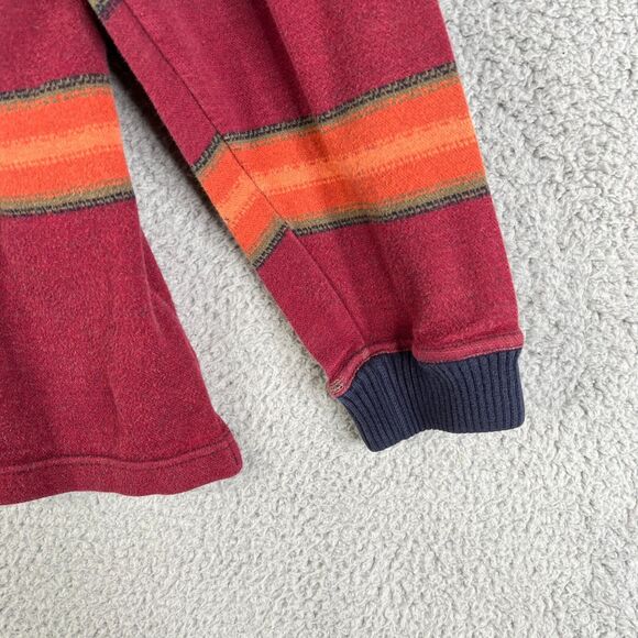 Vintage Structure Sweater Mens M Red Blue Button Aztec Southwest Print Pullover - Picture 4 of 7
